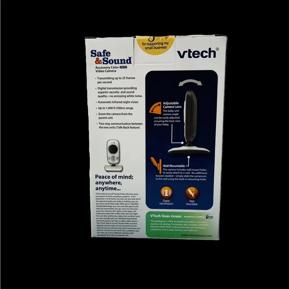 **BABY** Vtech Accessory-Color Video Camera-VM302-Baby Monitor-Safe Sound-NIB. - Picture 2 of 6